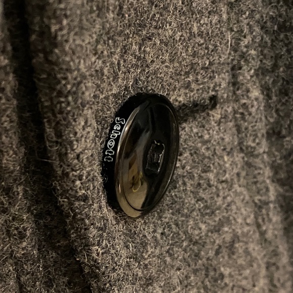 Schott Wool Coat with Knit Collar Made Canada - Picture 5 of 11